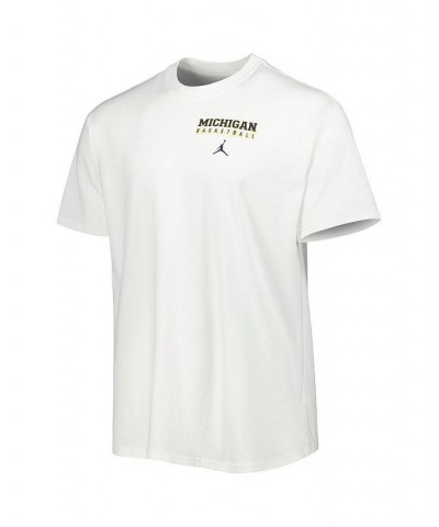 Men's Brand White Michigan Wolverines Basketball Movement Max90 T-shirt $29.49 T-Shirts