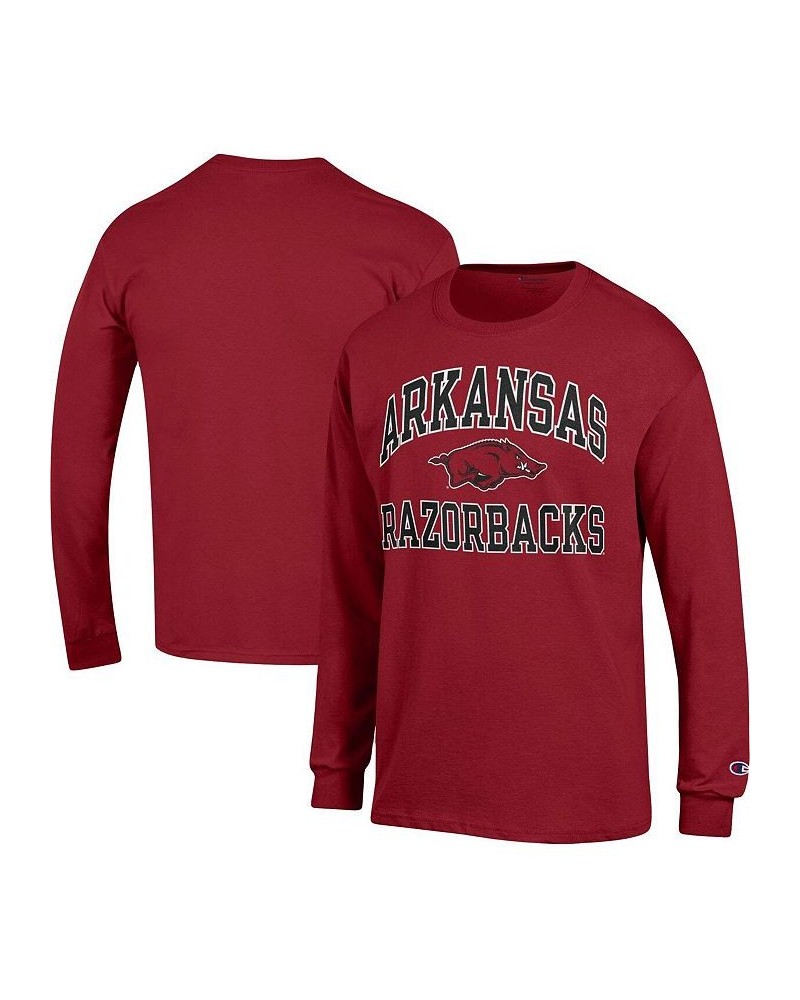 Men's Cardinal Arkansas Razorbacks High Motor Long Sleeve T-shirt $18.06 T-Shirts
