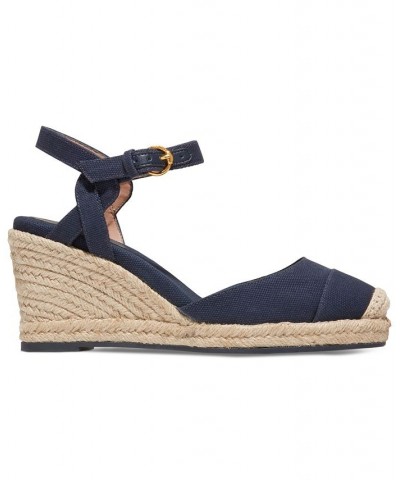 Women's Cloudfeel Ankle-Strap Espadrille Wedge Pumps PD02 $73.10 Shoes