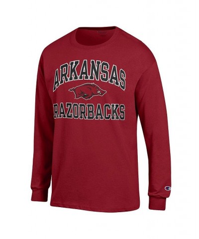 Men's Cardinal Arkansas Razorbacks High Motor Long Sleeve T-shirt $18.06 T-Shirts
