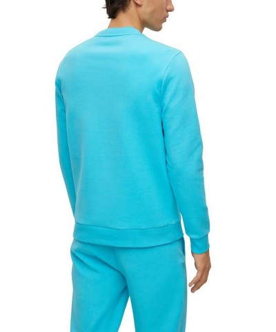 BOSS Men's Contrast Logo Relaxed-Fit Sweatshirt Blue $78.96 Sweatshirt