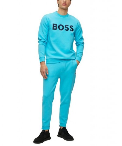 BOSS Men's Contrast Logo Relaxed-Fit Sweatshirt Blue $78.96 Sweatshirt