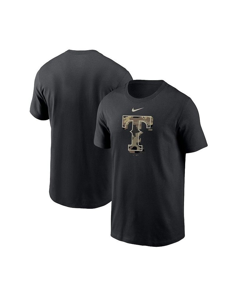 Men's Black Texas Rangers Team Camo Logo T-shirt $17.64 T-Shirts