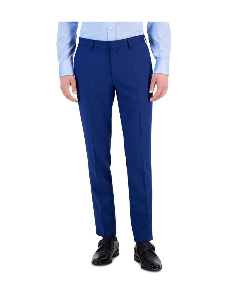 Hugo Boss Men's Slim-Fit Superflex Stretch Suit Pants Blue $89.44 Suits