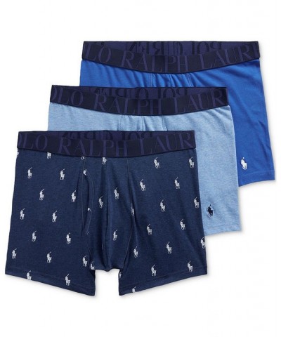 Men's Big & Tall Stretch Classic Boxer Briefs, 3-Pack Blue Asst. $28.75 Underwear