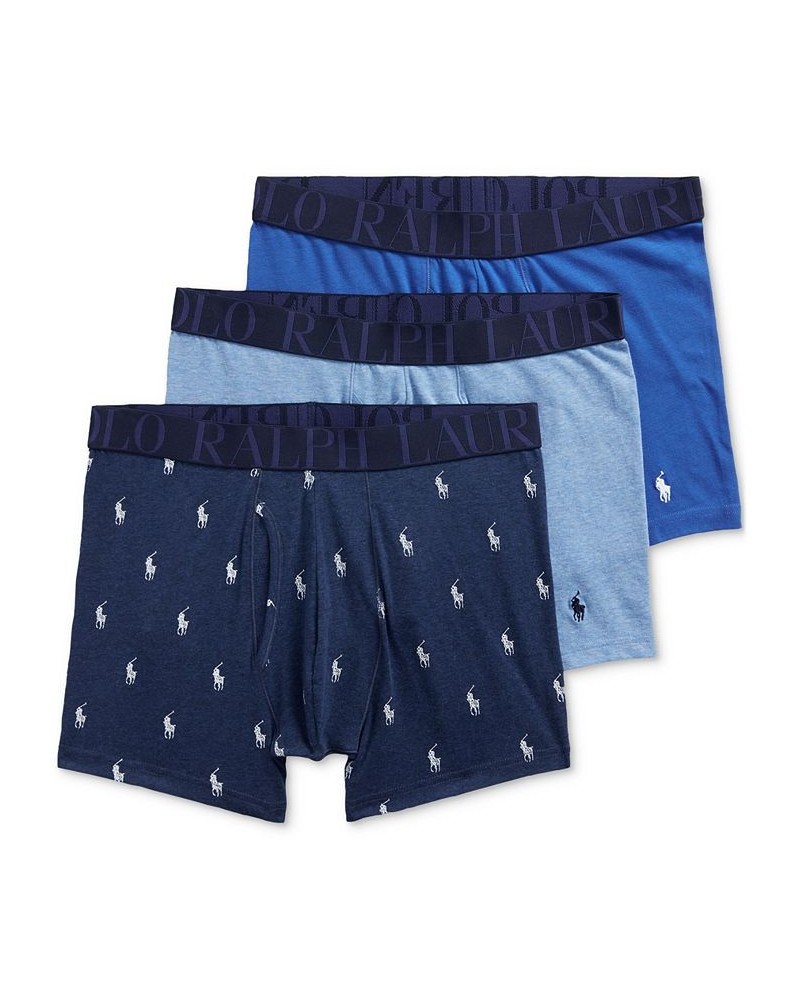 Men's Big & Tall Stretch Classic Boxer Briefs, 3-Pack Blue Asst. $28.75 Underwear