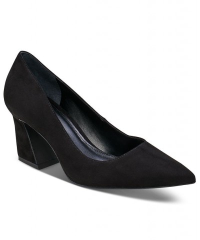 Women's Hailenda Pointed-Toe Flare-Heel Pumps Black $43.60 Shoes