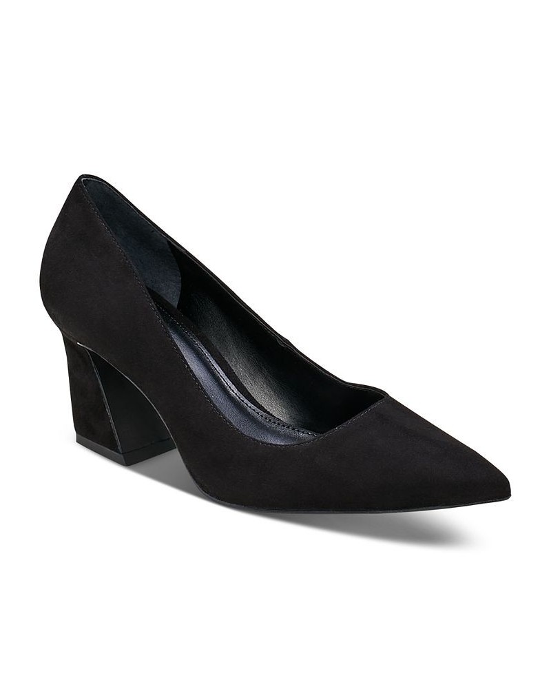 Women's Hailenda Pointed-Toe Flare-Heel Pumps Black $43.60 Shoes