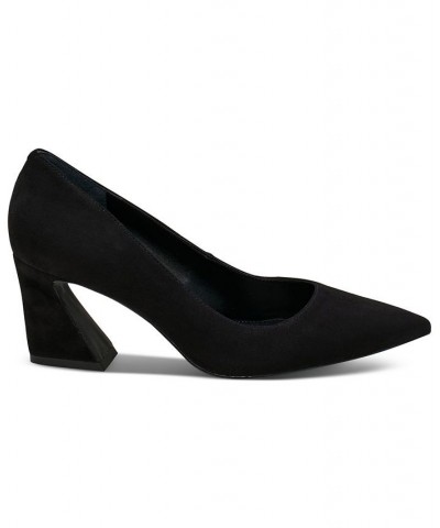 Women's Hailenda Pointed-Toe Flare-Heel Pumps Black $43.60 Shoes