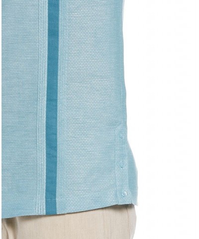 Men's Dobby Guayabera Shirt Blue $40.00 Shirts