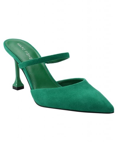 Women's Hadais Slip-on Pointy Toe High Heel Mules PD02 $35.60 Shoes