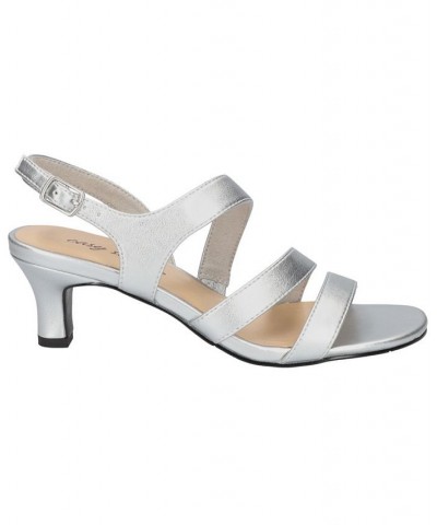 Women's Como Heeled Sandals Silver $40.50 Shoes