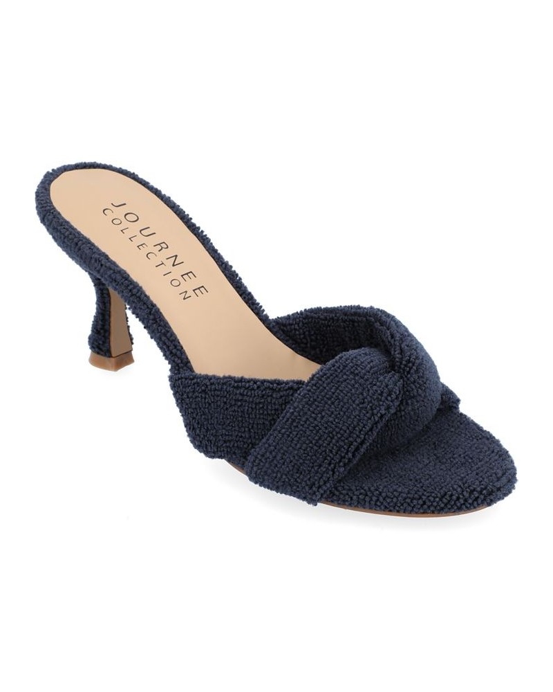 Women's Mannon Terry Cloth Heel Blue $42.30 Shoes