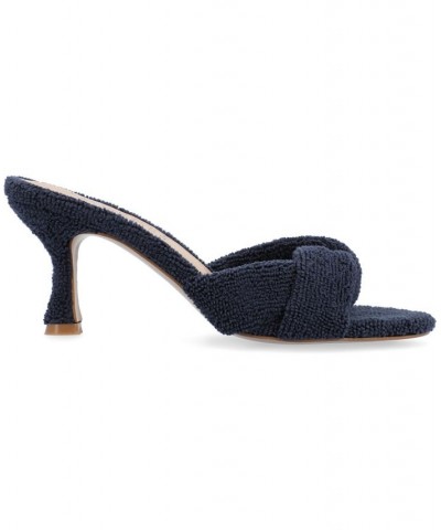 Women's Mannon Terry Cloth Heel Blue $42.30 Shoes