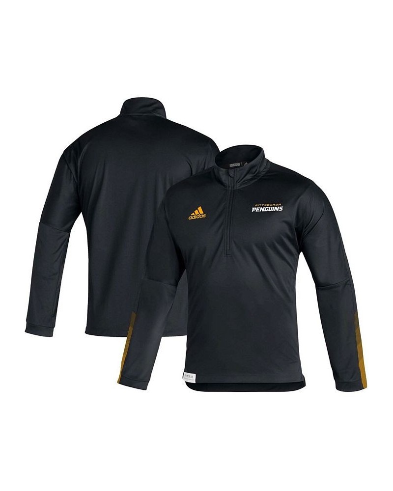 Men's Black Pittsburgh Penguins Primeblue Quarter-Zip Jacket $36.29 Jackets