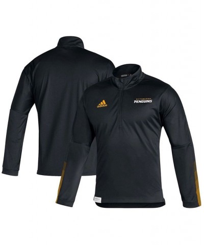 Men's Black Pittsburgh Penguins Primeblue Quarter-Zip Jacket $36.29 Jackets