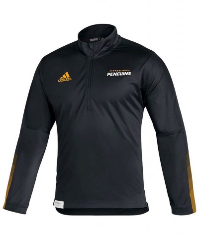 Men's Black Pittsburgh Penguins Primeblue Quarter-Zip Jacket $36.29 Jackets