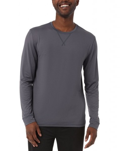Men's Crewneck Long-Sleeve Pajama Shirt Charcoal $12.58 Pajama