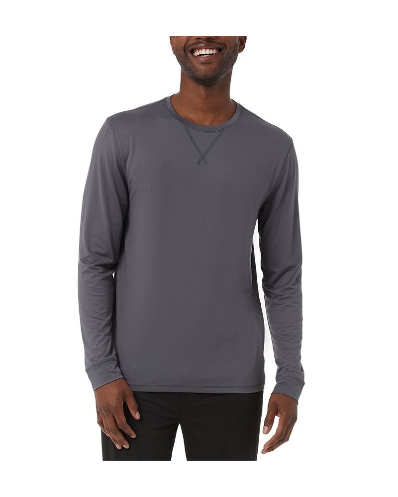 Men's Crewneck Long-Sleeve Pajama Shirt Charcoal $12.58 Pajama