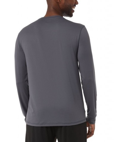 Men's Crewneck Long-Sleeve Pajama Shirt Charcoal $12.58 Pajama