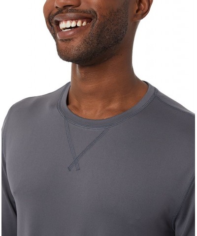 Men's Crewneck Long-Sleeve Pajama Shirt Charcoal $12.58 Pajama