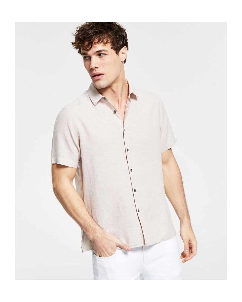 Men's Regular-Fit Linen Shirt PD02 $20.16 Shirts