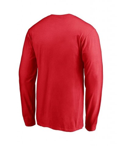 Men's Red Wisconsin Badgers Hometown 2-Hit Long Sleeve T-shirt $20.87 T-Shirts