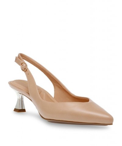 Women's Idream Kitten Heel Shoe Tan/Beige $54.45 Shoes