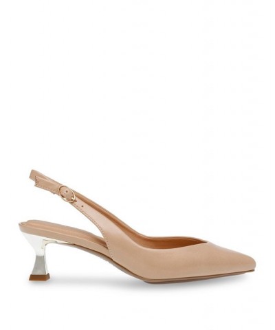 Women's Idream Kitten Heel Shoe Tan/Beige $54.45 Shoes