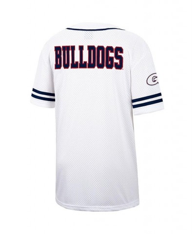 Men's White and Navy Gonzaga Bulldogs Free Spirited Baseball Jersey $37.50 Jersey