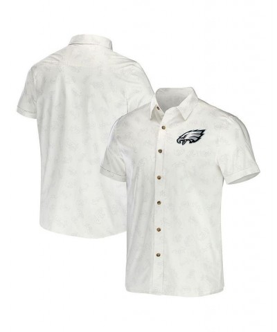 Men's NFL x Darius Rucker Collection by White Philadelphia Eagles Woven Button-Up T-shirt $31.20 Shirts