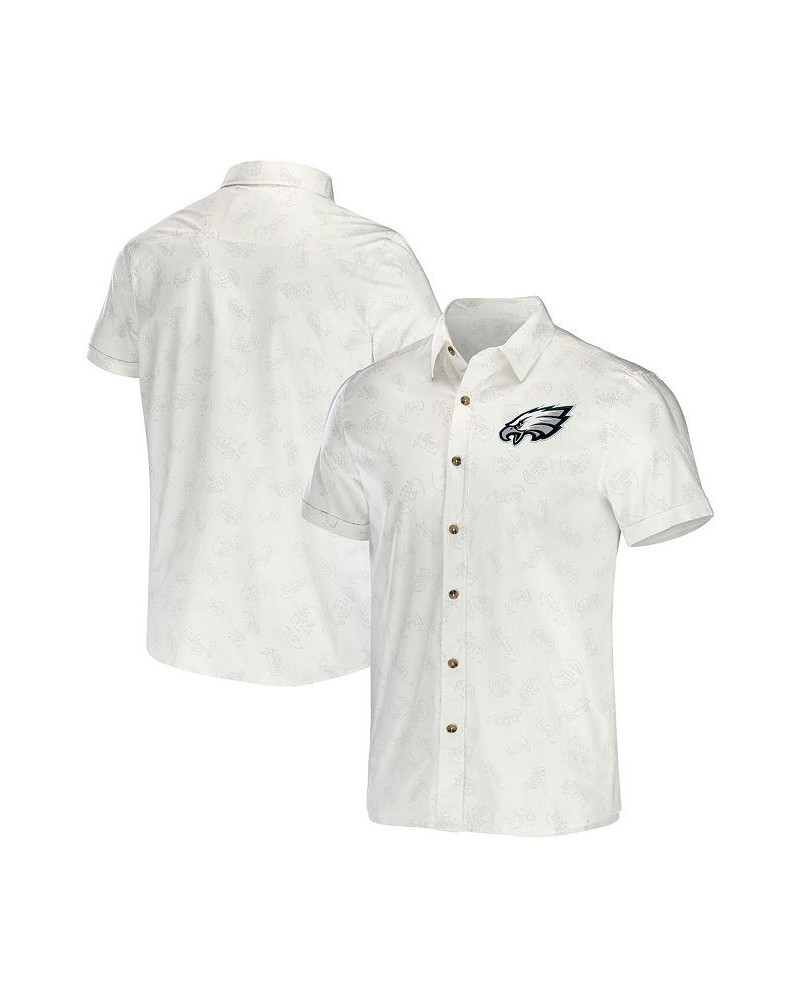 Men's NFL x Darius Rucker Collection by White Philadelphia Eagles Woven Button-Up T-shirt $31.20 Shirts