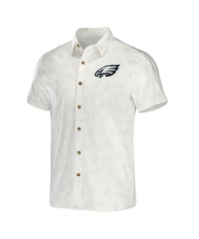 Men's NFL x Darius Rucker Collection by White Philadelphia Eagles Woven Button-Up T-shirt $31.20 Shirts