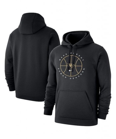 Men's Black Wake Forest Demon Deacons Basketball Icon Club Fleece Pullover Hoodie $37.40 Sweatshirt