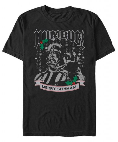 Men's Star Wars Sith Humbug Short Sleeves T-shirt Black $15.75 T-Shirts