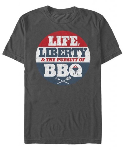 Men's Pursuit of Barbecue Short Sleeve Crew T-shirt Gray $18.54 T-Shirts