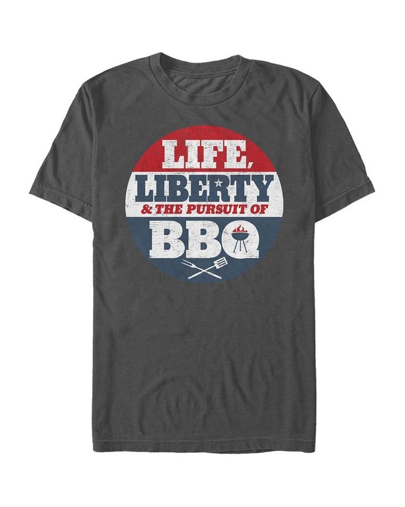 Men's Pursuit of Barbecue Short Sleeve Crew T-shirt Gray $18.54 T-Shirts