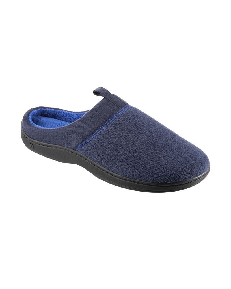 Men's Microterry Jared Hoodback Slippers Blue $11.70 Shoes