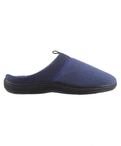 Men's Microterry Jared Hoodback Slippers Blue $11.70 Shoes