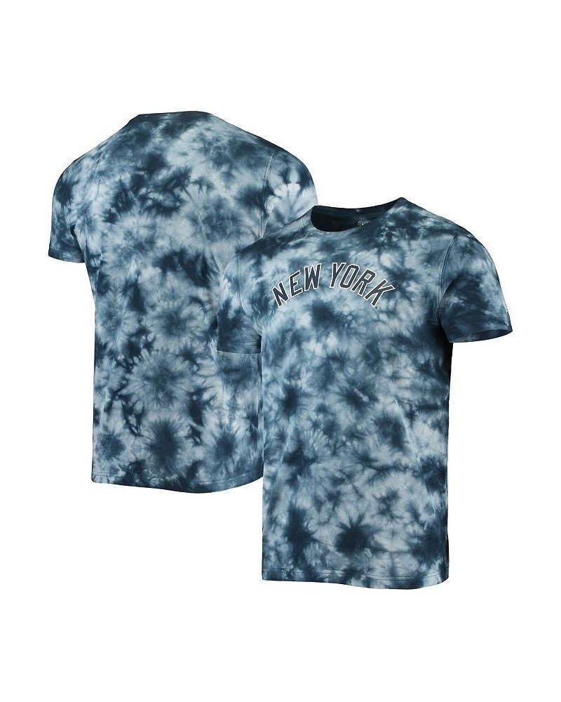 Men's Navy New York Yankees Team Tie-Dye T-shirt $23.03 T-Shirts