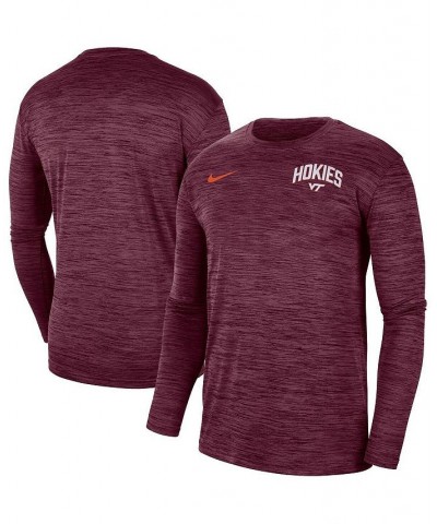 Men's Maroon Virginia Tech Hokies 2022 Sideline Game Day Velocity Performance Long Sleeve T-shirt $27.50 T-Shirts