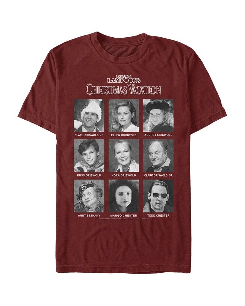 Men's National Lampoon Christmas Vacation Family Yearbook Short Sleeve T-shirt Red $19.24 T-Shirts