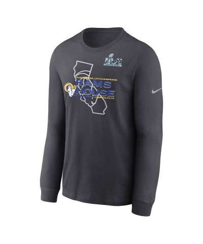 Men's Anthracite Los Angeles Rams Super Bowl LVI Champions Hometown Long Sleeve T-shirt $27.03 T-Shirts