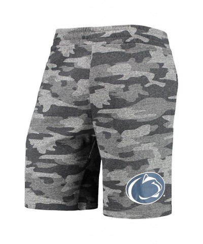 Men's Charcoal, Gray Penn State Nittany Lions Camo Backup Terry Jam Lounge Shorts $21.00 Shorts