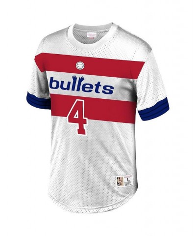 Men's Chris Webber White Washington Bullets Mesh T-shirt $54.00 T-Shirts