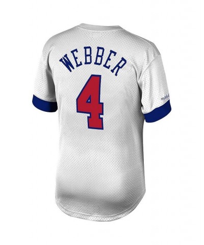 Men's Chris Webber White Washington Bullets Mesh T-shirt $54.00 T-Shirts