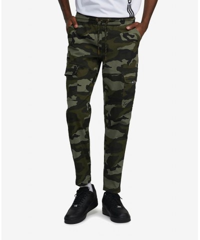 Men's Front Flip Cargo Joggers Green $35.10 Pants