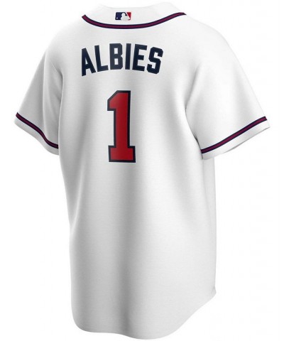 Men's Ozzie Albies White Atlanta Braves Home Replica Player Name Jersey $53.65 Jersey