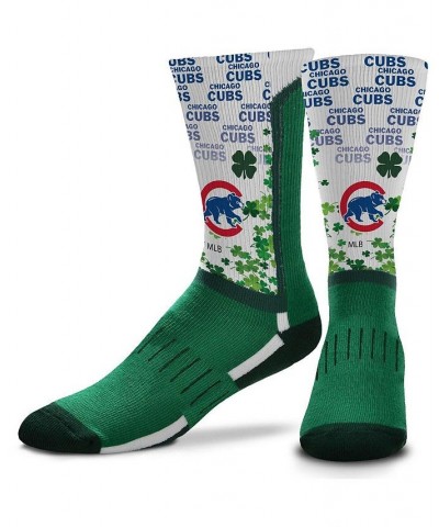 Men's Chicago Cubs Four Leaf St. Patrick's Day V-Curve Crew Socks $12.88 Socks
