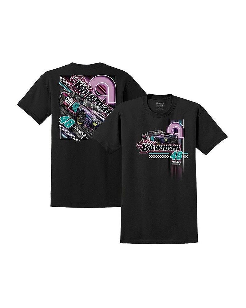 Men's Black Alex Bowman ally Night Car T-shirt $18.40 T-Shirts